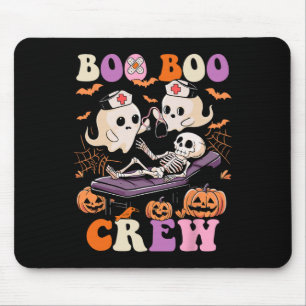 Mousepad Enfermeira de Boo Halloween Ghost Skeleton Enferme