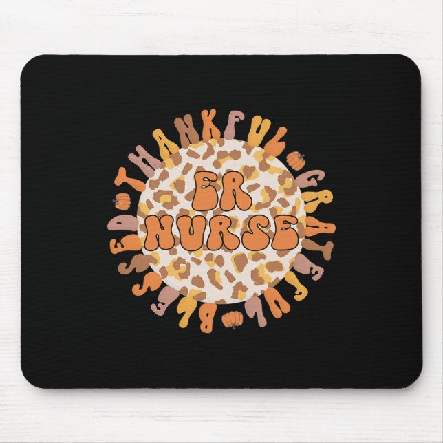 Mousepad Enfermeira de emergência agradecida Enfermeira de  (Frente)
