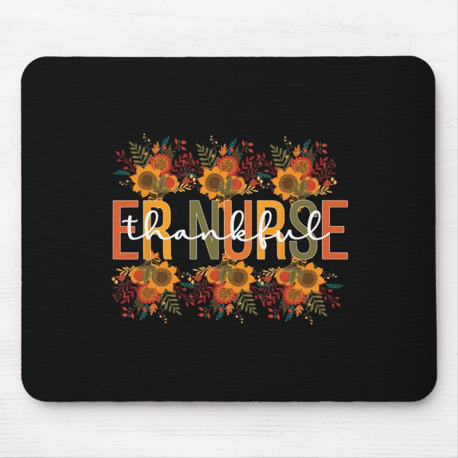 Mousepad Enfermeira de emergência agradecida Enfermeira de  (Frente)