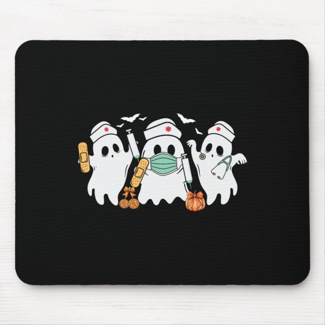 Mousepad Enfermeira de Halloween Enfermeiras fantasmas Enfe (Frente)