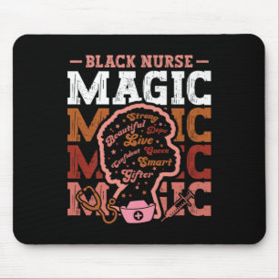 Mousepad Enfermeira de História Negra Menina Afro Mágica En