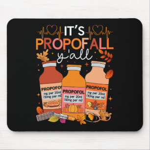 Mousepad Enfermeira de Icu de Ação de Graças Propofol Cai C