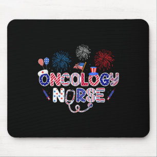Mousepad Enfermeira de Oncologia 4 de Julho Dia da Independ