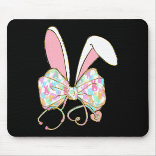 Mousepad Enfermeira de Páscoa Coquete Laço Estetoscópio Bun