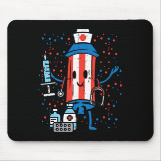 Mousepad Enfermeira de Petardo de 4 de Julho, divertido Scr