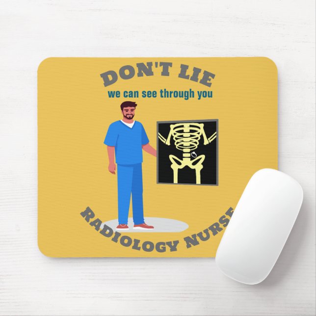 Mousepad Enfermeira de Radiologia Enfermeira Personalizada  (Com mouse)