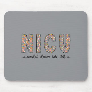 Mousepad Enfermeira de UTI Neonatal Floral Unidade de Terap