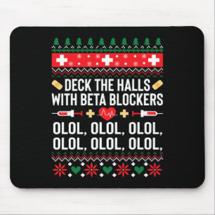 Mousepad Enfermeira divertida Natal Feia Xmas Dando Present