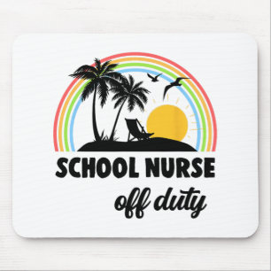 Mousepad Enfermeira Do Dever Arco-Íris Fim Do Ano Escolar