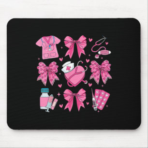 Mousepad Enfermeira do Dia dos Namorados Coquete Laço Enfer