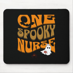 Mousepad Enfermeira do Halloween Produto Engraçado Assustad