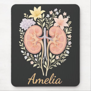 Mousepad Enfermeira e Técnica de Nefrologia Anatômica Flora