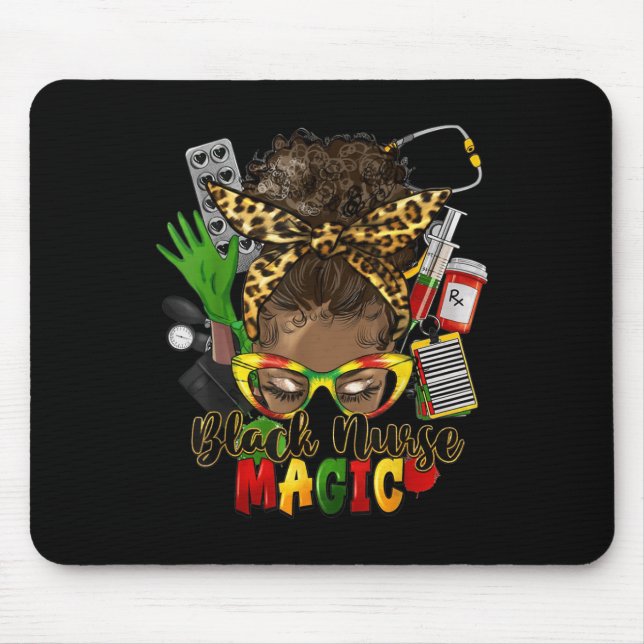 Mousepad Enfermeira Enfermeira Negra História Negra Mês N (Frente)