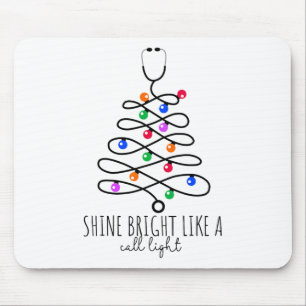 Mousepad Enfermeira Engraçada Brilhante De Natal Como Uma C