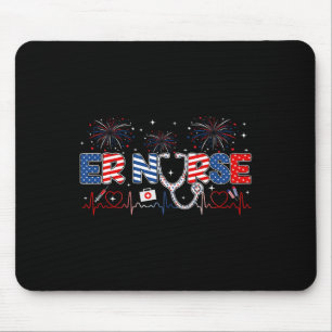 Mousepad Enfermeira Er 4 De Julho Bandeira Americana Patrió
