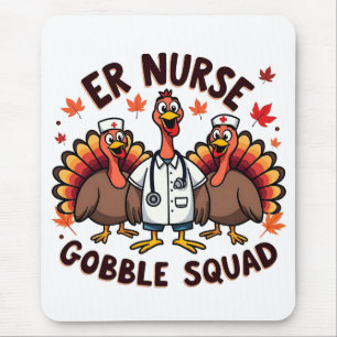 Mousepad Enfermeira ER Gobble Squad Enfermeira de Ação de G