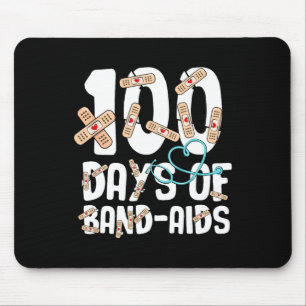Mousepad Enfermeira Escolar 100 Dias De Band-aids Enfermeir