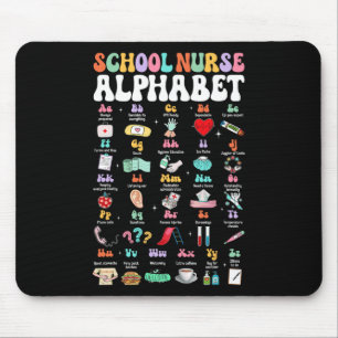 Mousepad Enfermeira Escolar Groovy Cute Abc Alfabeto De Vol