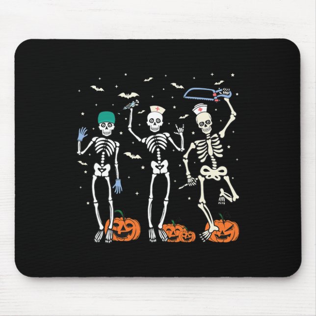 Mousepad Enfermeira Esqueleto Halloween Saúde 1 (Frente)