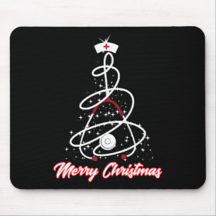 Mousepad Enfermeira Feliz de Natal Shirt Yuletide