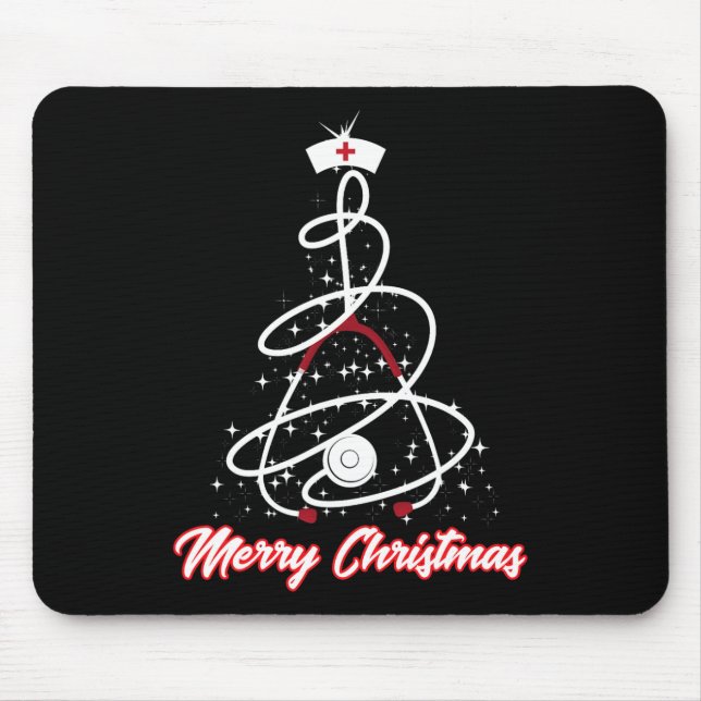 Mousepad Enfermeira Feliz de Natal Shirt Yuletide (Frente)