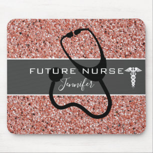 Mousepad Enfermeira Futura Stethoscópio Médico Nome da L