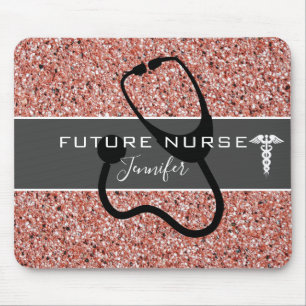 Mousepad Enfermeira Futura Stethoscópio Médico Nome da Lâmp