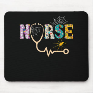 Mousepad Enfermeira Halloween Presente Com Aranha Pumpkin B