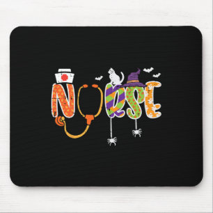 Mousepad Enfermeira Halloween Stethoscope Cute Scrub Top Co