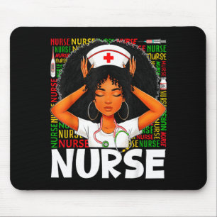 Mousepad Enfermeira História Negra Afro Melanina Mulher Rn