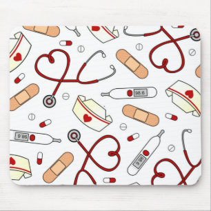 Mousepad Enfermeira Impressão Branco