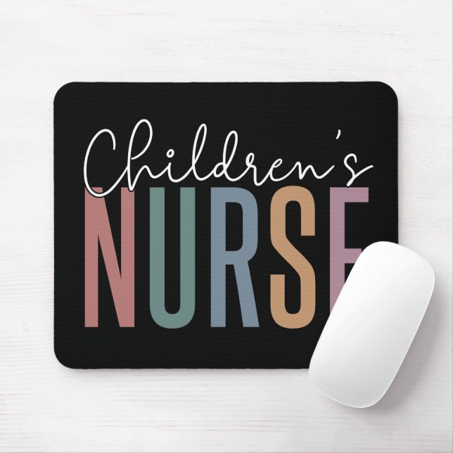 Mousepad Enfermeira Infantil | Enfermagem para crianças ret (Com mouse)