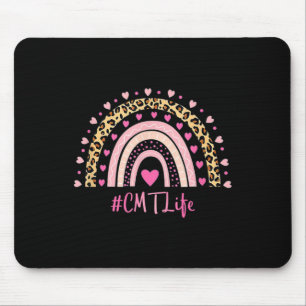 Mousepad Enfermeira Leopard Imprima Boho Rainbow Nurse Sema