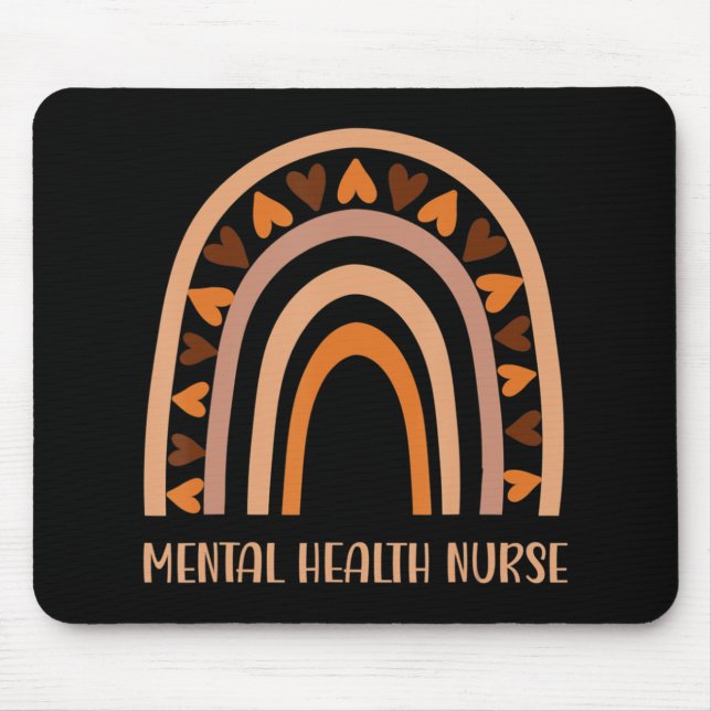 Mousepad Enfermeira Mental Arco-Íris Espalha Saúde Mental A (Frente)