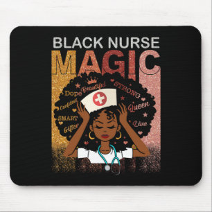 Mousepad Enfermeira Negra Magia Afro Melanin Rainha Negra