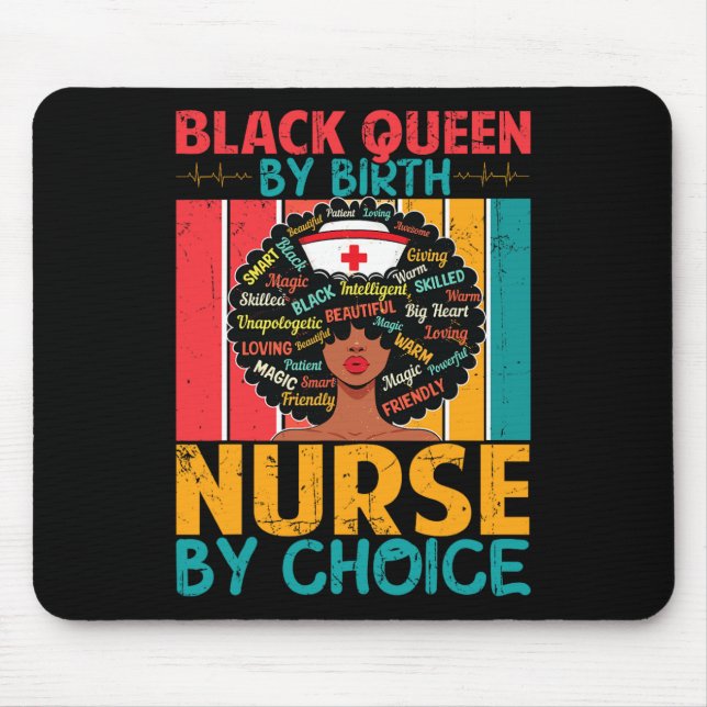 Mousepad Enfermeira Negra Sofisticada E Melanina Dele É Mag (Frente)