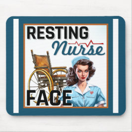 Mousepad Enfermeira Nostálgica Bonita Enfermeira Amortecida