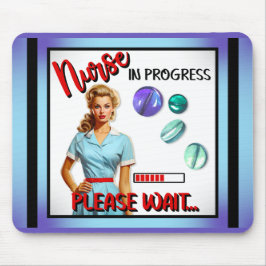Mousepad Enfermeira Nostálgica Enfermeira Em Andamento