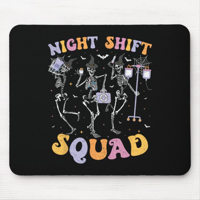 Mousepad Enfermeira Noturna de dança de Halloween (Frente)