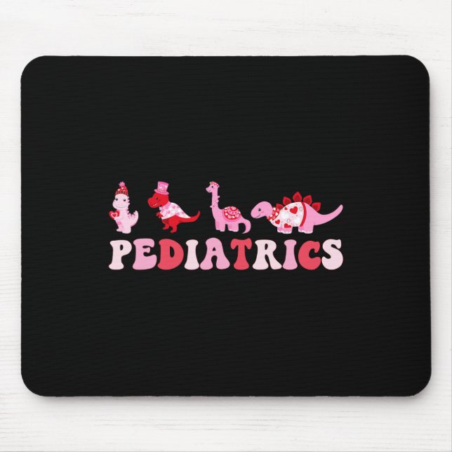 Mousepad Enfermeira Pediátrica Enfermagem Peds Dinossauros  (Frente)