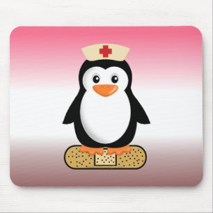 Mousepad Enfermeira Penguin (com Bandaid)