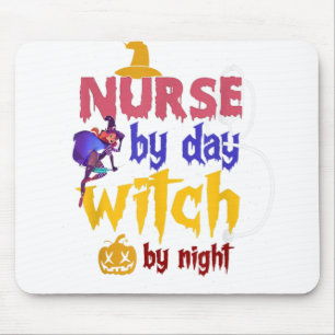 Mousepad Enfermeira por bruxa noturna Vintage Halloween Nur