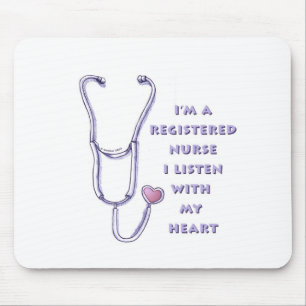 Mousepad Enfermeira Registrada Coração