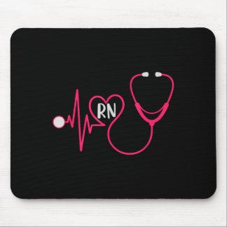 Mousepad Enfermeira Registrada Rn Batimento Cardíaco Ekg Es