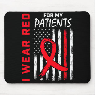 Mousepad Enfermeira Rn Vermelho Para a Consciencialização d