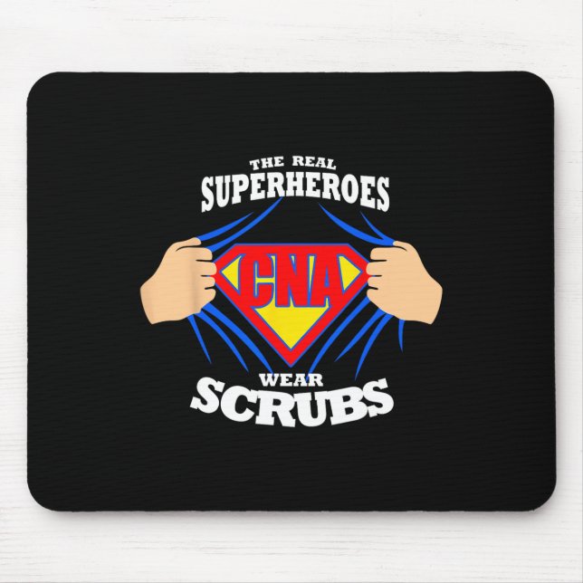 Mousepad Enfermeira S Os Verdadeiros Super-Heróis Vestem En (Frente)
