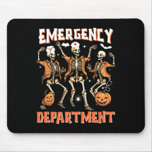 Mousepad Enfermeira Sala de Halloween Departamento de Emerg
