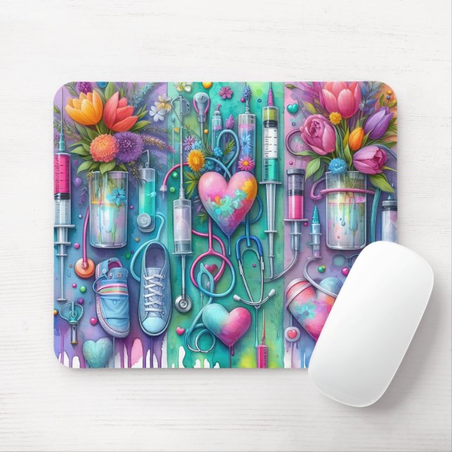 Mousepad Enfermeira simpática/fun RN (Com mouse)
