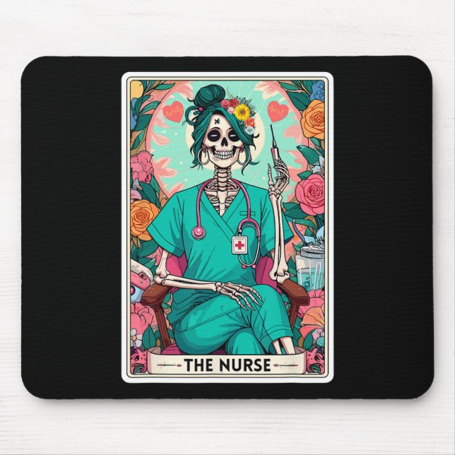 Mousepad Enfermeira Tarot Carteira Engraçada Enfermeira Ske (Frente)
