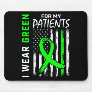 Mousepad Enfermeira verde para os meus pacientes doença ren